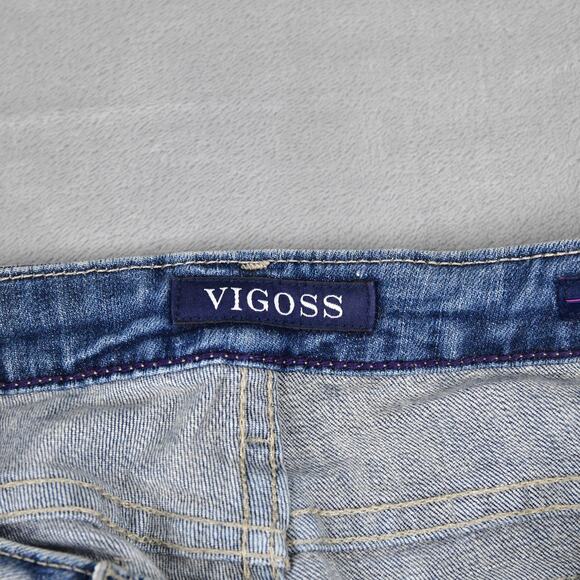VIGOSS Jeans Women's Size 28/27 Measures 31/28 Blue Denim The New York Tomboy - Picture 2 of 11